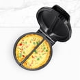 thumbnail image 3 of Holstein Housewares 2-Egg Non-Stick Omelet & Frittata Maker, Black/Stainless - Quick Breakfast Cooker for Eggs, Frittatas, and More – Makes 2 Individual Portions, 3 of 5