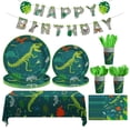 thumbnail image 1 of Party Supplies Cecnamt Dinosaur Birthday Serves, 24 — 170 unidades, 1 of 7