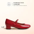 thumbnail image 3 of DREAM PAIRS Women's Mary Jane Chunky Low Heels Comfortable Slip on Dress Shoes for Women Closed Round Toe Casual Cute Work Pumps Flats Shoes, 3 of 8
