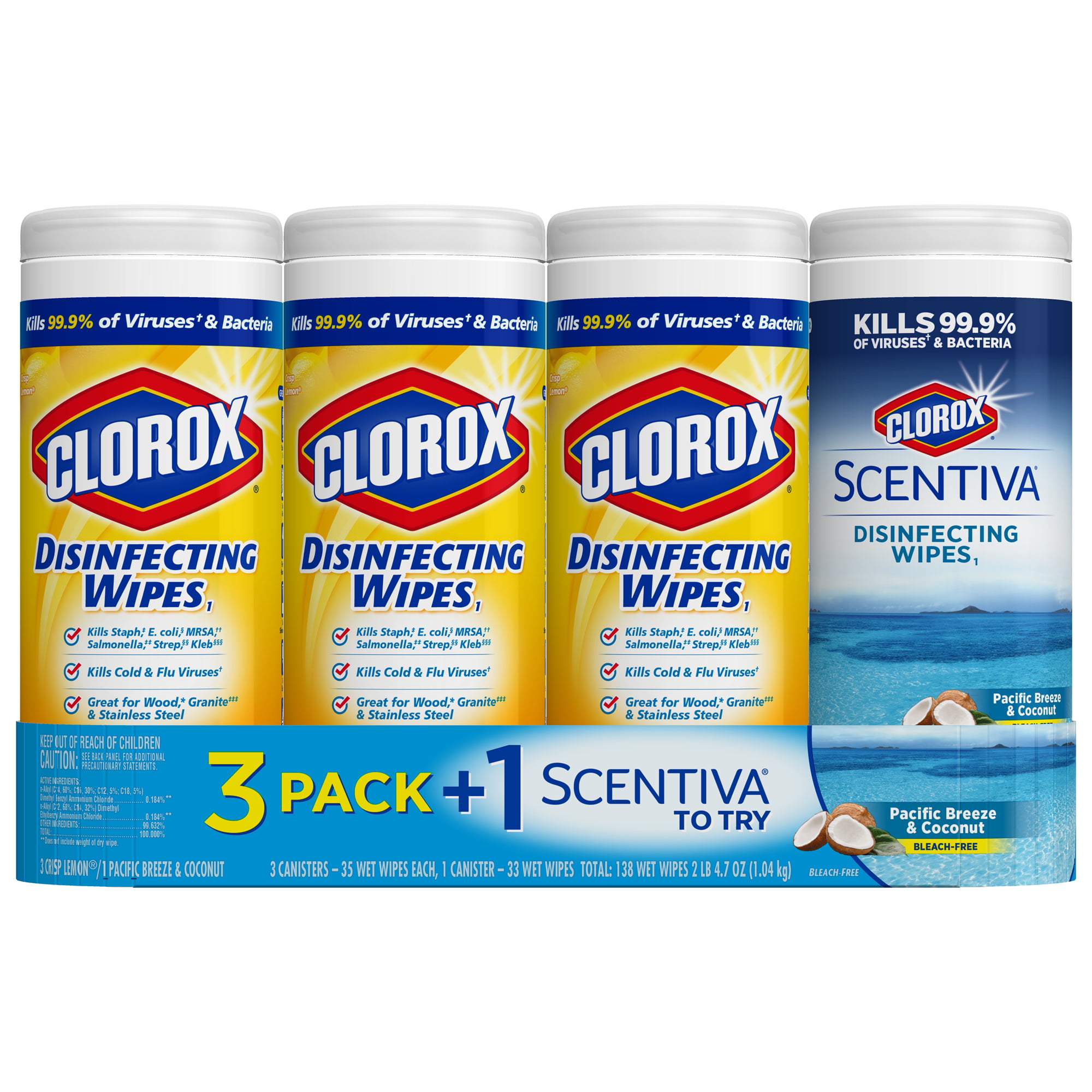 Clorox Scentiva Disinfecting Wipes 138 Count Value Pack