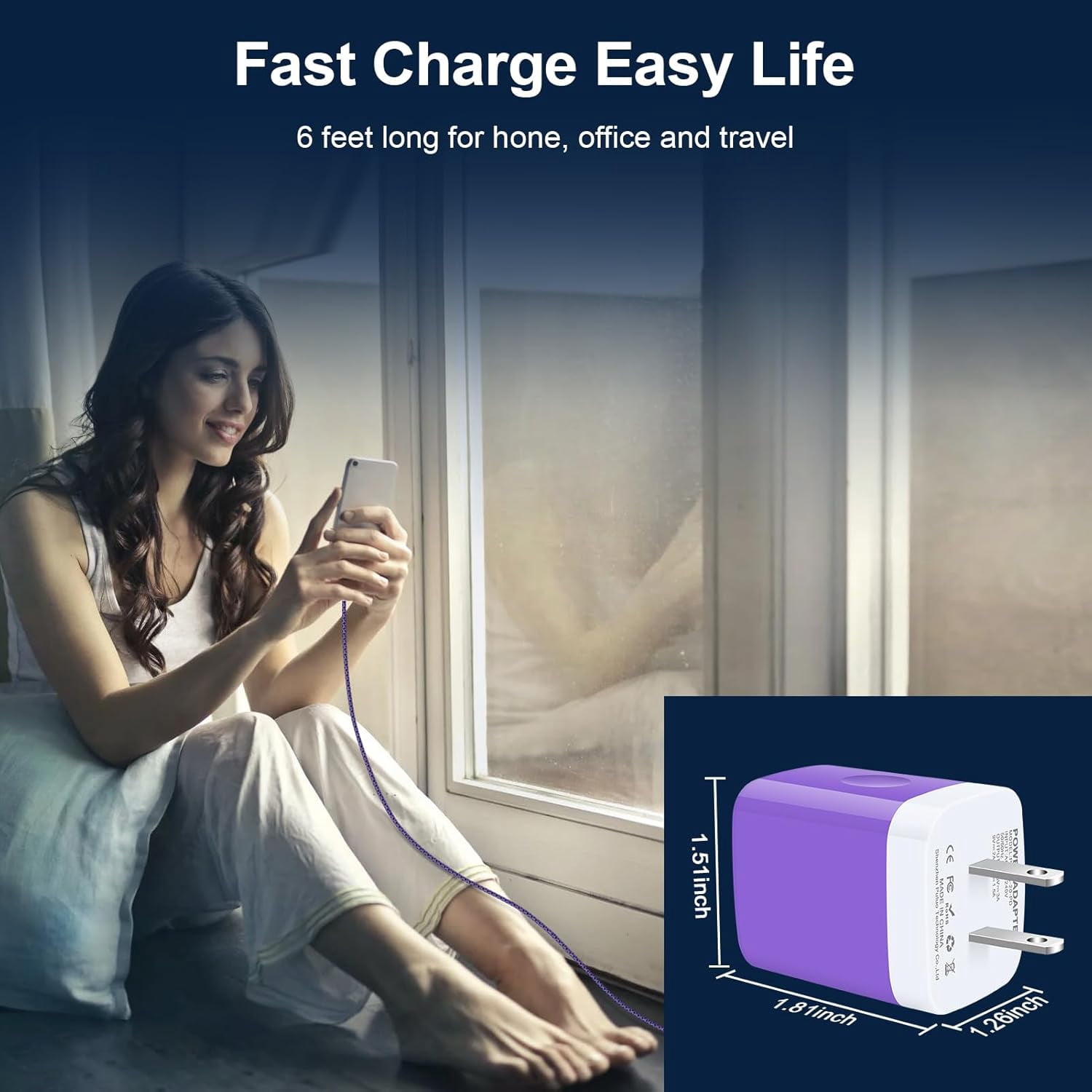 NeoMart Type C Phone Fast Charger for Samsung Galaxy Z Flip7 FE 7 6 5 4 3 Z Fold7 6 5 4 A16 5G A15 A35 A25 A55 A56 S25 Ultra S24 S23 S22 S21,9a,9 Pro XL Fold,9,8,Wall Charger Cube USB C Cable 6FT