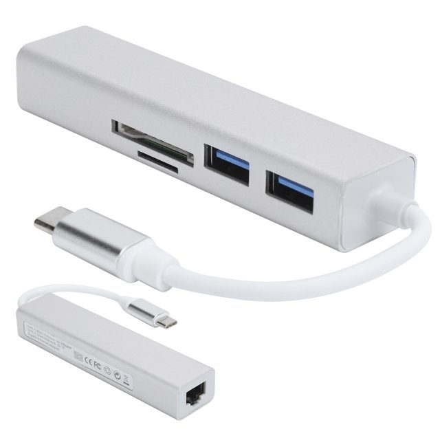 Hub 5 en 1 ANGGREK Puerto Gigabit Ethernet de Velocidad Ultraalta para Computadora