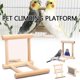 thumbnail image 3 of Espejo para pájaros con campana para mascotas, fácil de usar, divertido juguete para loros, diseño de campana, jaula para pájaros, columpio, juguete de madera para pájaros, 3 of 6