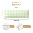 Body Pillow Cover green white Checkered plaid Cooling Printing Body