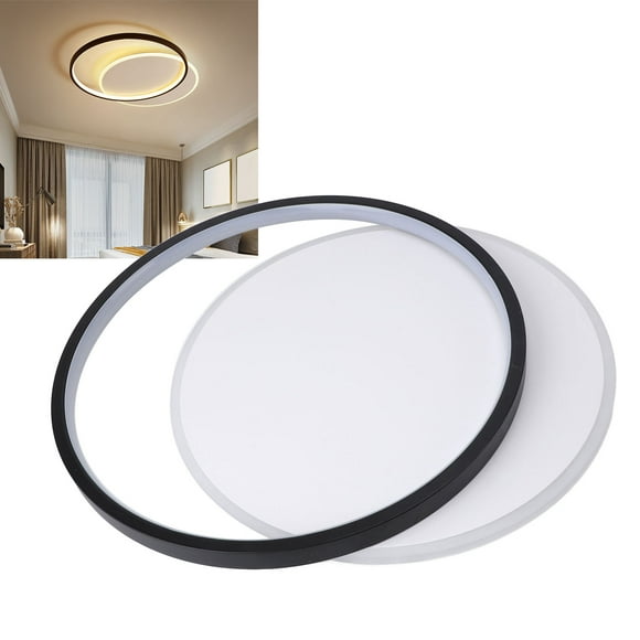 Modern LED Ceiling Light, Dimmable Round Flush Mount Ceiling Light Fixtures with Remote Control, Energy Efficient Ceiling Lamp Fixture for Bedroom Living Room Kitchen