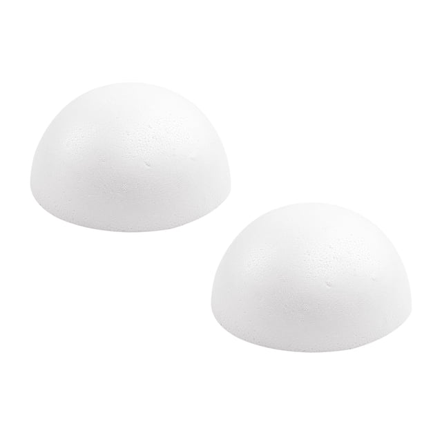 Bolas de Espuma Crafjie Blancas de Poliestireno 15 cm para Manualidades 2 Piezas