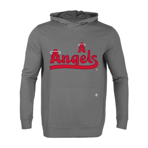 Men's Levelwear Gray Los Angeles Angels City Connect Relay Core Logo Pullover Hoodie