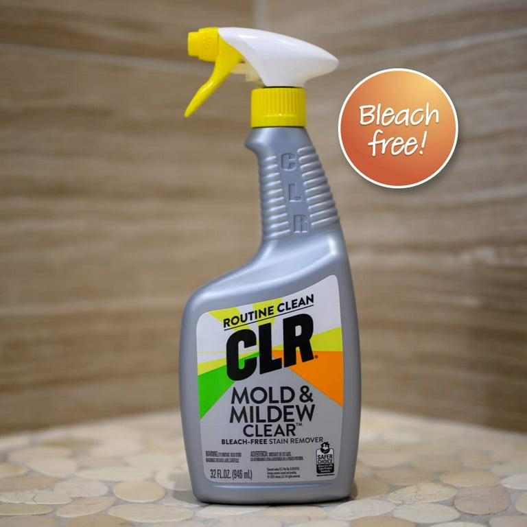  CLR Mold & Mildew Clear, Bleach-Free Stain Remover Spray, Works on Fabric, Wood, Fiberglass, Concrete, Brick, Painted Walls, Glass  and More