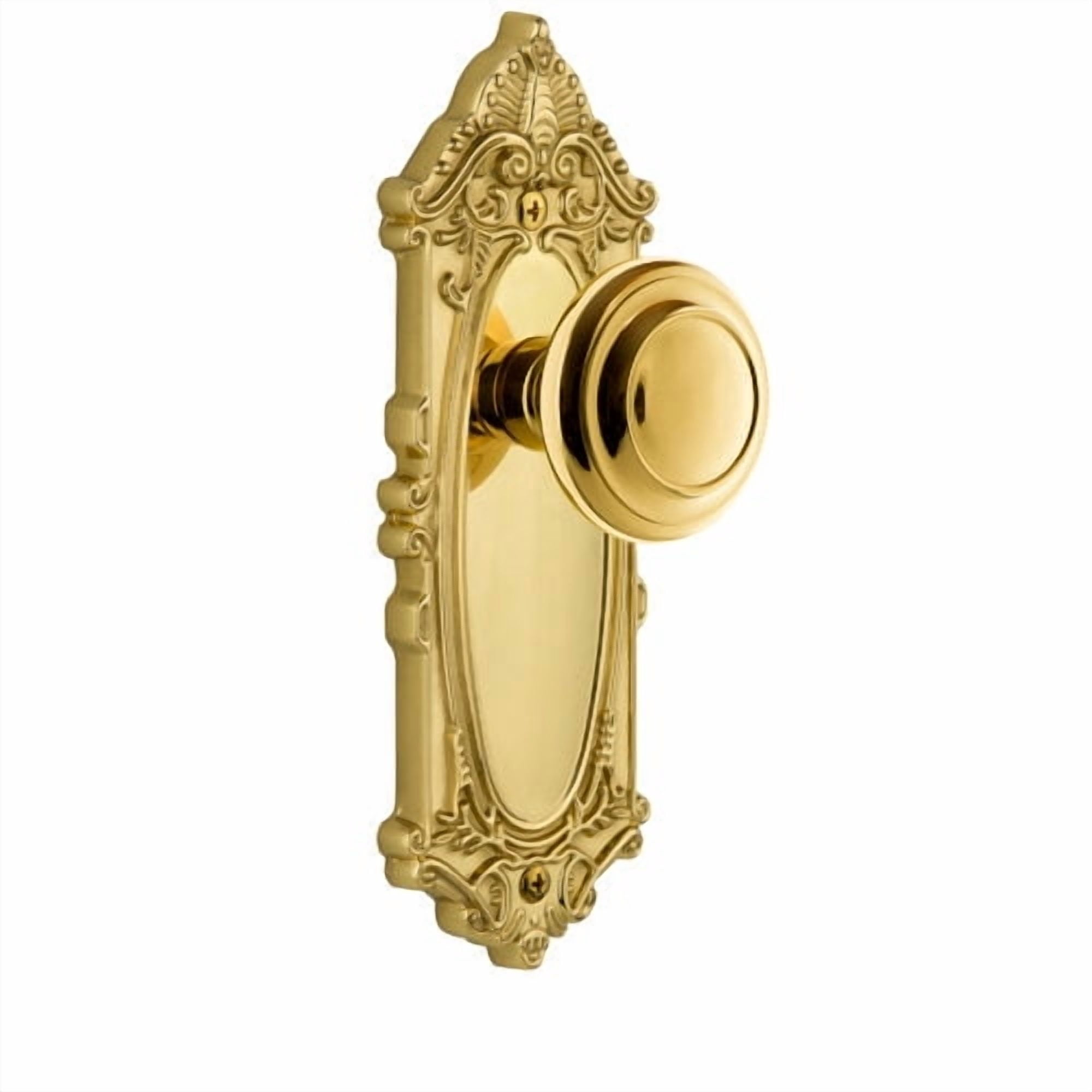 Grandeur Circulaire Door Knob with Grande Victorian Plate