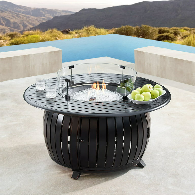 Round Propane Fire Pit Table