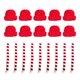 thumbnail image 1 of 20 piezas de mini bufandas y sombreros navideños para decoración de muñecas, accesorios creativos de plantas para decoración del hogar y festivales, 1 of 3