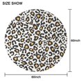 thumbnail image 6 of Black and Yellow Of Leopard Print Round Tablecloth 60"x60",Wrinkle Wipeable Table Cloth for Kitchen Dining Room Picnic Patio Party, 6 of 6