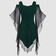 thumbnail image 4 of Mepaouo Women's Blouse Gothic Bandage Insert Tee Lace Butterfly Halter Witch T-Shirt Tops Sizes S-2X, 4 of 5