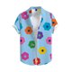 thumbnail image 1 of Camisas de Lino para Hombres, Manga Corta Camisa de Boliche Vintage con Cuello Cubano, Botón de Verano de Playa Casual, 1 of 1