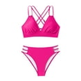 thumbnail image 4 of Otvok Bikini Sets for Women Tummy Control High Waisted Swimsuit Two Piece Bathing Suit Beachwear S Hot Pink, 4 of 6