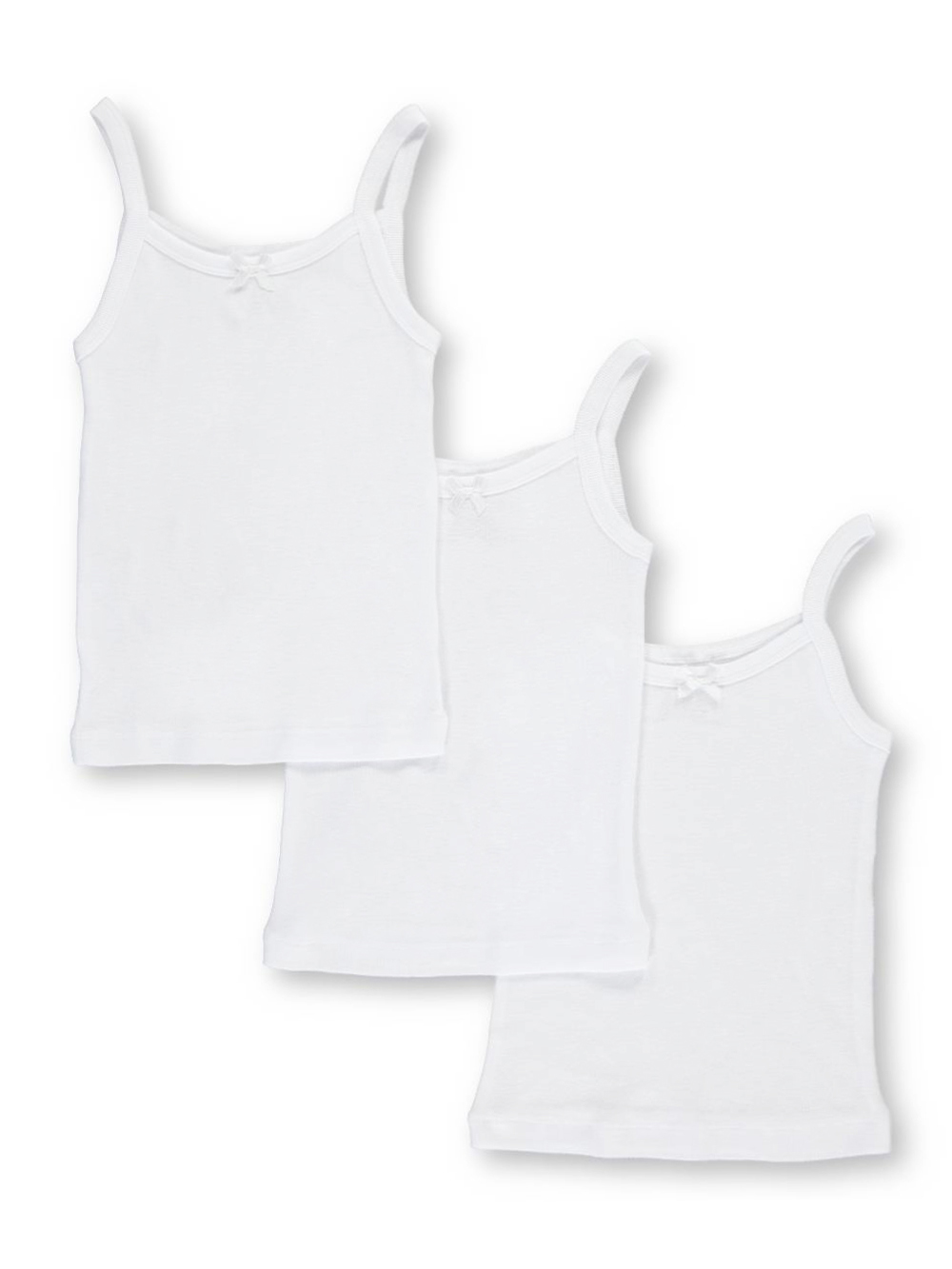 Rene Rofe Girls White Undershirt Tank Tops 3 Pack