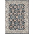 thumbnail image 2 of Well Woven Rodeo Corona Traditional Eclectic Floral Botanical Border 7'10" x 9'10" Blue Area Rug, 2 of 9