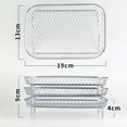 thumbnail image 2 of 3pcs Layered Stainless Steel Air Fryer Racks, Rectangle Dehydrator Grilling Racks, Stackable, Dishwasher Safe, for Air Fryer Oven Baking, 2 of 6