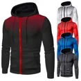 thumbnail image 2 of Sudadera con capucha para hombre con cremallera sudadera con capucha gráfica bolsillo con cremallera estampado de lunares deportes al aire libre Casual sudaderas con capucha diarias sudaderas delgadas, 2 of 5