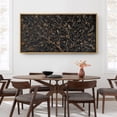thumbnail image 4 of Large Framed Canvas Print Mystic Night Birds - Dark BotanicalWall Art Decorative Ready to Hang Painting for Living room Bedroom 60x30 inches Natural Frame, 4 of 7