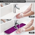 thumbnail image 5 of Coolnut 2 Pack Faucet Mat Splash Guard for Kitchen Sink,Purple Shiny 30x5 Inch Super Absorbent Microfiber Sink Protector Mat, Kitchen Sink Mat Machine Washable Kitchen Sink Accessories, 5 of 7