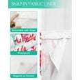 thumbnail image 3 of No Hook Shower Curtain with Snap-in Liner, Summer Starfish Waterproof Fabric Bathroom Curtains, Marine Coral Coastal Bath Curtains & Mesh Top Window 72"x78" Long, 3 of 6