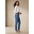 thumbnail image 3 of Jessica London Women's Plus Size Comfort Waist Stretch Denim Straight-Leg Jean, 3 of 5
