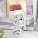 thumbnail image 4 of Macetas Decorativas con Forma de Calavera para Halloween | Maceta de Resina Pintada a Mano para Exteriores | Blanca | 16,2 X 12 Cm | Decoración Terrorífica para Fiestas de Halloween | 1 Unidad, 4 of 6