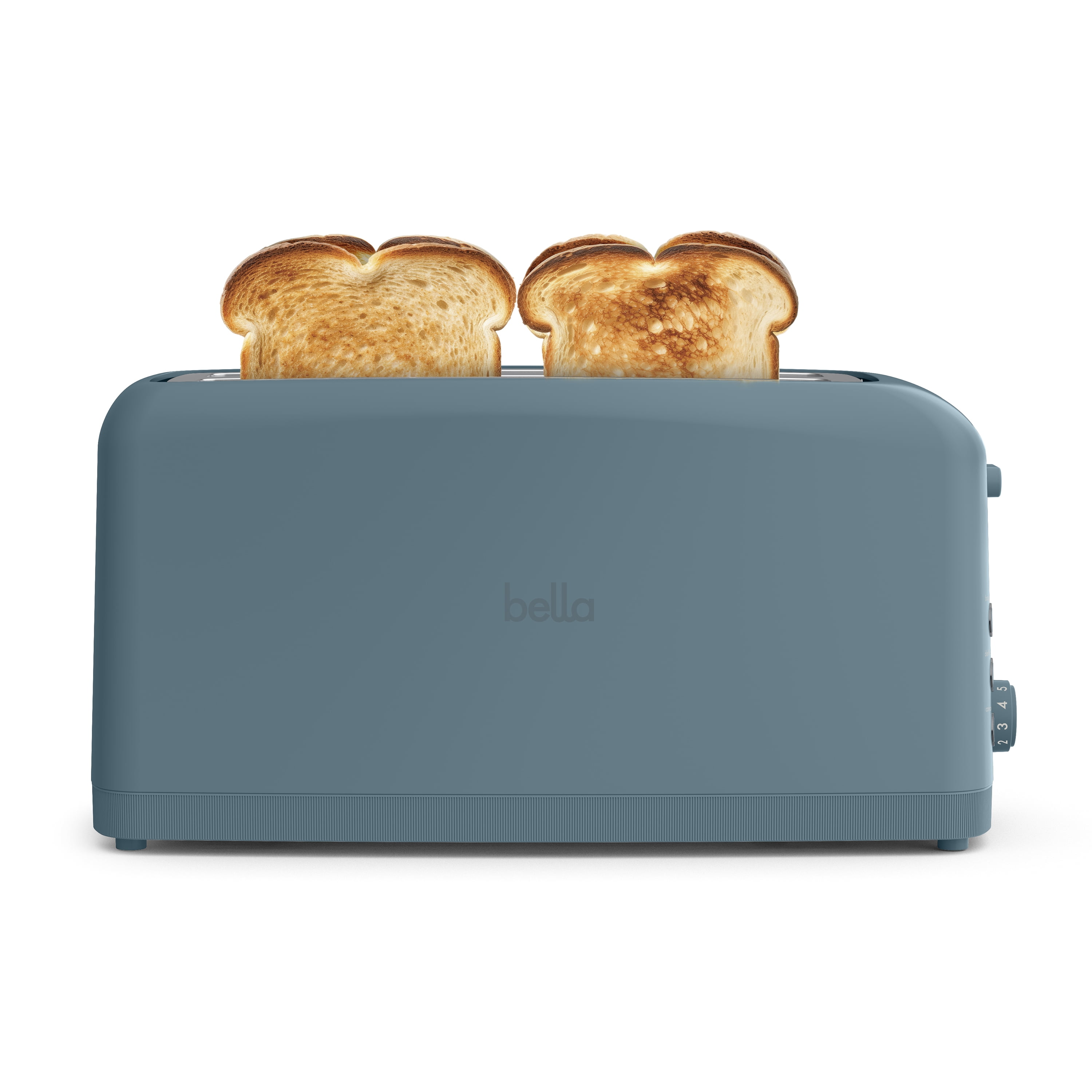 bella 4-Slice Slim Toaster with Extra Long Slot, 6 Setting Shade Control with Reheat & Cancel Buttons, Anti Jam & Auto Shutoff, Surf