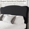 thumbnail image 6 of Upholstered Bed Frame with Boucle Headboard, Wood Slats Support, No Box Spring Needed, Easy Assembly, Noise-Free, 6 of 9