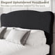 thumbnail image 5 of Cama Queen tapizada con cabecera ajustable – Plataforma baja de bouclé, estructura silenciosa de madera, sin box spring, fácil montaje – Color black, tamaño QUEEN, 5 of 8