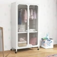 thumbnail image 2 of Costway Armoire de Rangement Armoire Mobile Garde-Robe avec Tringle et Tablette Ajustable, 2 of 10