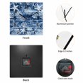 thumbnail image 2 of Navy Blue Coastal Wooden Wall Clock Silent Non Ticking, Summer Beach Ocean Coral Starfish Square Wall Clocks Battery Operated, Decor Clock for Home Office, Living Room, Kitchen, 10 Inch, 2 of 9