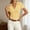 czb# Yellow242, variant on Women'S Fashionable Casual Blouse Slim Fit Ribbed Short Sleeve V-Neck Lapel Collar Solid Color Tight Fitted Summer Breathable Stylish Comfortable T Shirt Cozy Pullover Top,Light Blue,S