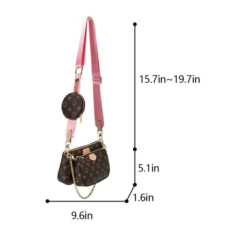 Sexy Dance Womens Checkered Tote Shoulder Bag,PU Vegan Leather Crossbody  Bags,Fashion Satchel Bags,Big Capacity Handbag With Coin Purse including 3  Size Bag 6 in 1 Set,Pink Print 