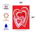 thumbnail image 2 of Toland Home Garden Heart by Heart Valentines Day Valentine Flag Double Sided 28x40 Inch, 2 of 5