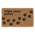 thumbnail image 1 of Abbott Collections AB-35-FWD-AN-2370 18 x 30 in. Graphic Wipe Your Paws Doormat, Natural & Black, 1 of 1