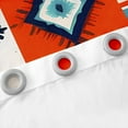 thumbnail image 5 of Patchwork Southwestern Curtains 42"Wx90"L Western Boho Curtains & Drapes Tribal Aztec Hippie Window Curtains Western Bedroom Exotic Bohemian Window Treatments 2 Panels Teal Orange, 5 of 6