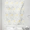 thumbnail image 1 of Grunge Tapestry, Grunge Sketchy Romantic Roses Leaves Cotton Flowers with Dots Image, Fabric Wall Hanging Decor for Bedroom Living Room Dorm, 5 Sizes, Yellow Grey White, by Ambesonne, 1 of 1