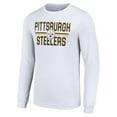 thumbnail image 2 of Men's Starter White Pittsburgh Steelers Team Mesh Print Graphic Long Sleeve T-Shirt, 2 of 3
