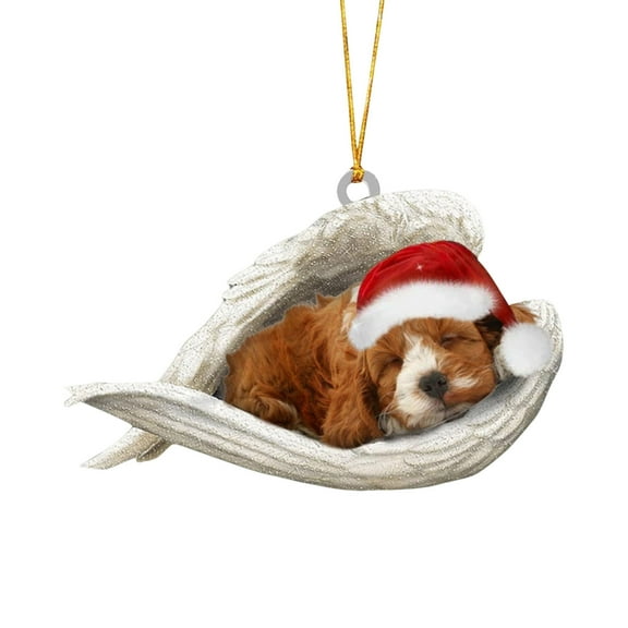 HomeKingdee Christmas Dog Pendant - Acrylic Multicolor Hanging Ornaments for Christmas Tree, Car, Indoor Party Xmas Festive Decorations