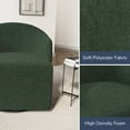 thumbnail image 4 of BELLEZE Swivel Accent Chair, Modern Upholstered Swivel Armchair 360 Degree Barrel Chair Comfy Corner Chair for Living Room Bedroom - Malta (Green), 4 of 7