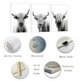 thumbnail image 6 of ZHONGYUTONG Highland Cow Canvas Art Prints 3 Pieces Black White Animal Wall Pictures (12"x16"x3PCS), 6 of 7