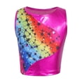 thumbnail image 5 of iEFiEL Kids Girls 2-Piece Activewear Modern Dance Sports Outfit Racer Back Vest Tops with Shorts Gym Suit Hot Pink 16, 5 of 7