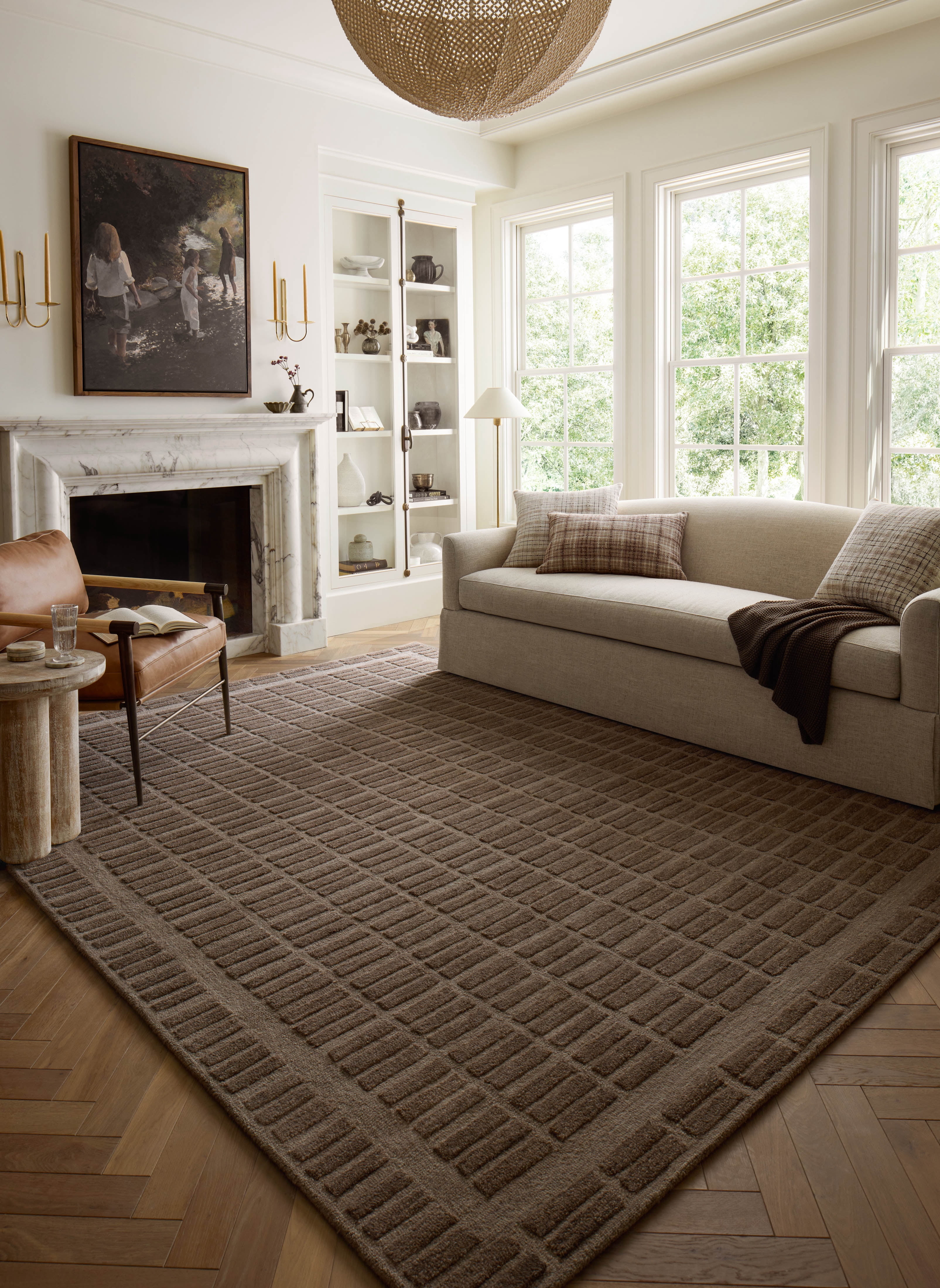 Chris Loves Julia x Loloi Bradley Cocoa / Cocoa 8'-6" x 11'-6" Area Rug