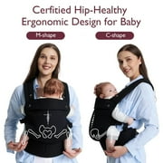 Momcozy Baby Carrier for Newborn to Toddler - Ergonomic, Comfortable and Lightweight for Babies 7-44 lbs, Easy to Wear, Hands Free, Enhanced Lumbar Support