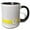 Black/White, variant on 3drose, Your Personal Name Initial Letter Z - Monogrammed Grey Quatrefoil Pattern - Personalized Yellow Gray, 11oz Two-tone Blue Mug