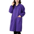 thumbnail image 4 of DondPO Rainjacket Women Waterproof Rain Jacket Women Long Rain Gear For Women Waterproof Women's Coats Trench Coat For Women Women Rain Jacket Long Trench Coat Women Purple 2XL, 4 of 9