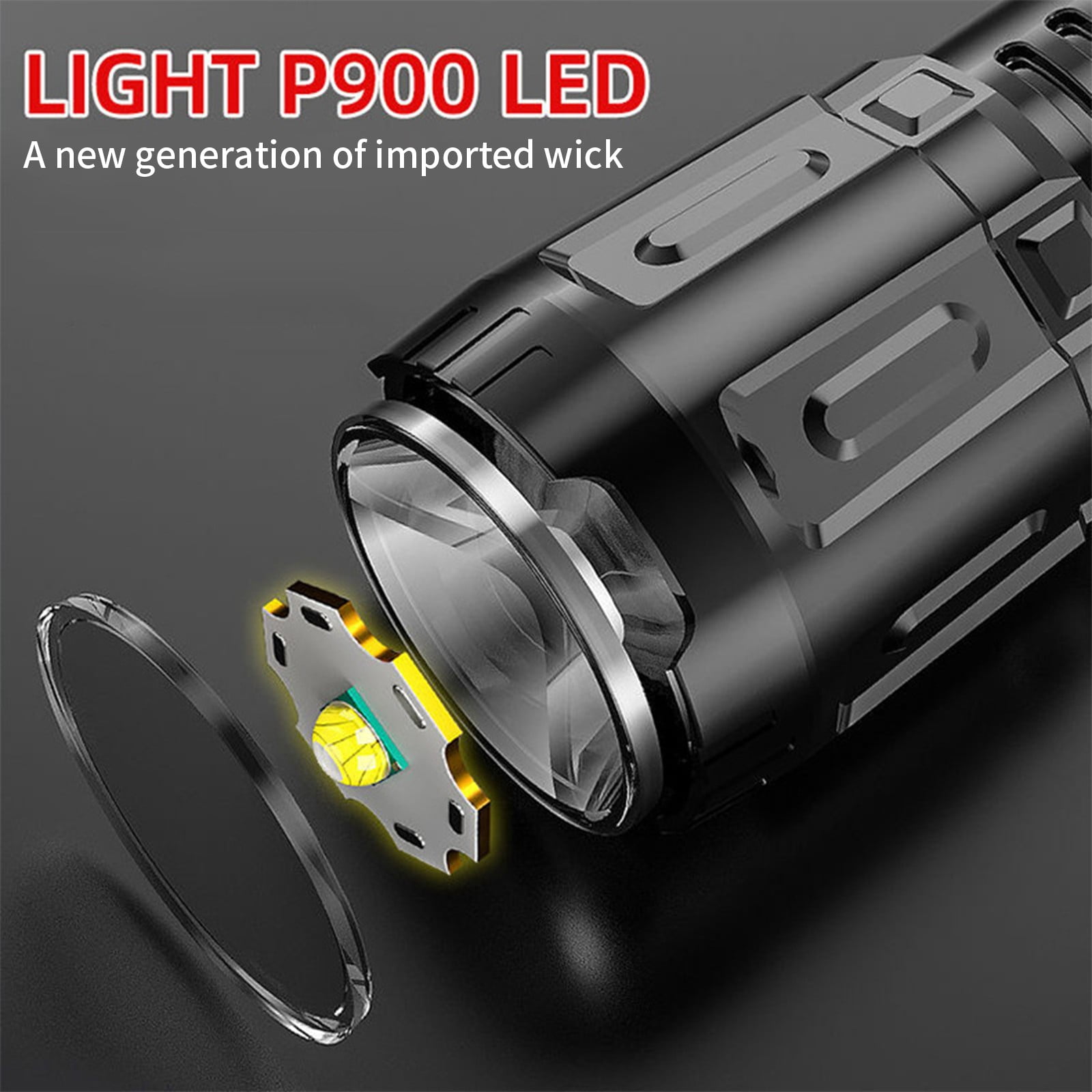 Torche tête à LED, torches de tête rechargeables, batterie super