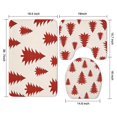 thumbnail image 3 of Red Christmas Tree Pattern Bathroom Rugs Sets 3 Piece,Toilet Cover Set,Absorbent Non Slip Bathroom Mats Sets with U-Shaped Contour Rug Toilet Rug Set, 3 of 5